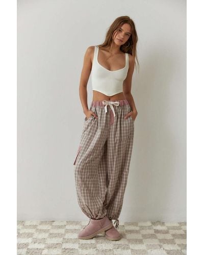 Out From Under Noah Spliced Pajama Pant In Pink,at Urban Outfitters