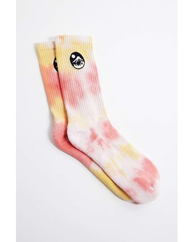 Urban Outfitters Uo Tie-dye Mount Fuji Socks At - Pink