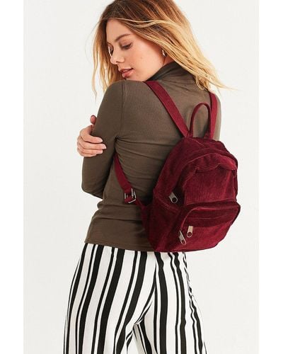 Urban Outfitters Mini Corduroy Backpack - Red