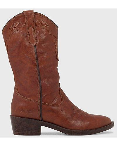 ROC Boots Australia Roc Indio Leather Cowboy Boot - Brown