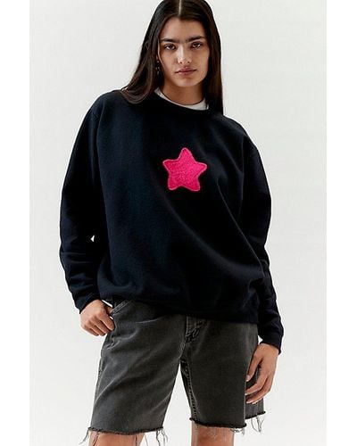 Urban Renewal Remade Star Patch Sweatshirt - Black