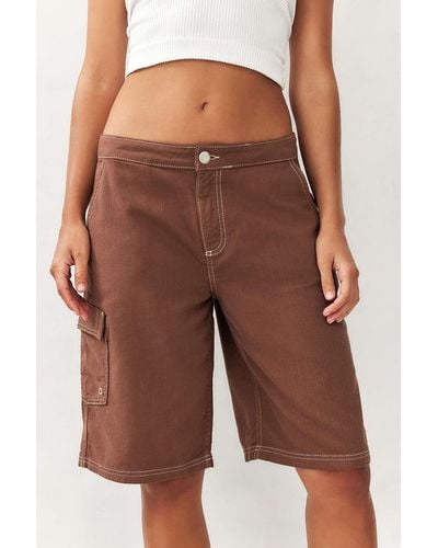 Roxy Uo Exclusive Longline Shorts - Brown