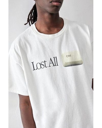 Urban Outfitters Uo Lost All Ctrl Tee - White