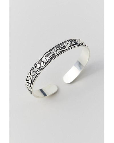Urban Outfitters Etched Cuff Bracelet - Blue