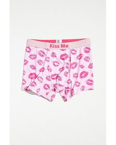 Urban Outfitters Kiss Me Boxer Brief - Pink