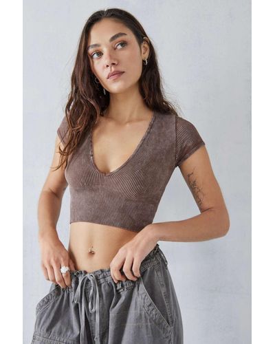 Urban Outfitters Abigail Ruffle Corset Top - ShopStyle