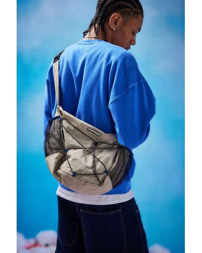 iets frans... Taupe Bungee Sling Bag - White