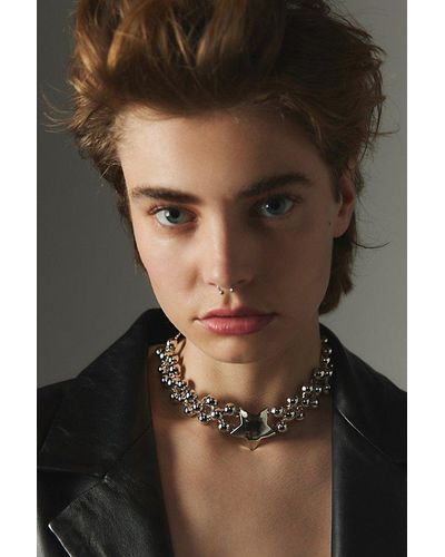 Urban Outfitters Statement Star Choker Necklace - Black
