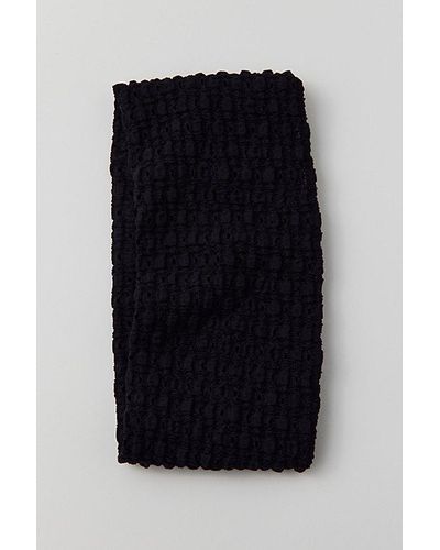 Urban Outfitters Textured Soft Headband - Black