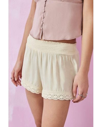 Urban Outfitters Uo - leinenshorts - Pink