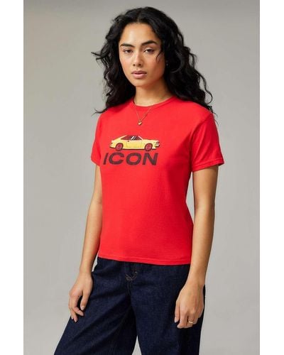 Urban Outfitters Uo Icon Car T-shirt - Red