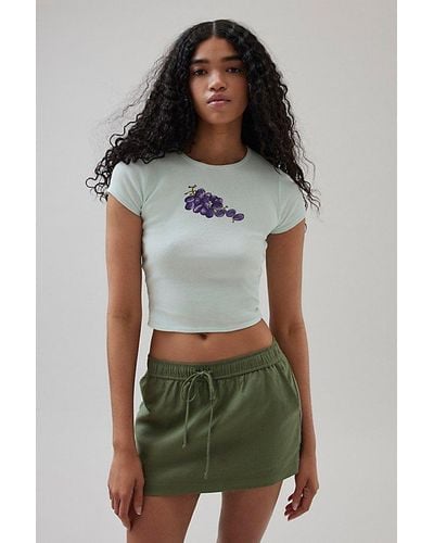BDG Grapes Perfect Baby Tee - Green