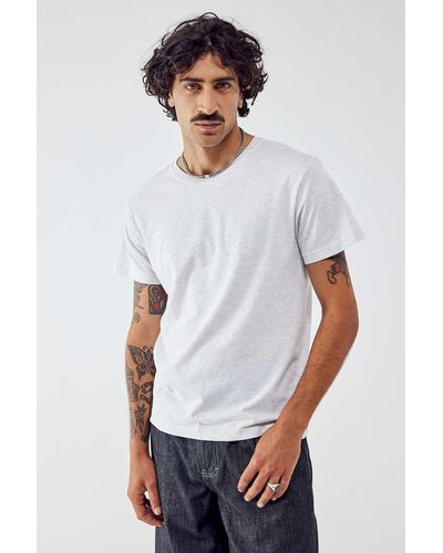 Urban Outfitters Uo Grey Marl Steadman T-shirt - White
