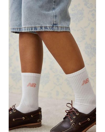 New Balance Pink, Blue & Beige Socks 3-pack - White