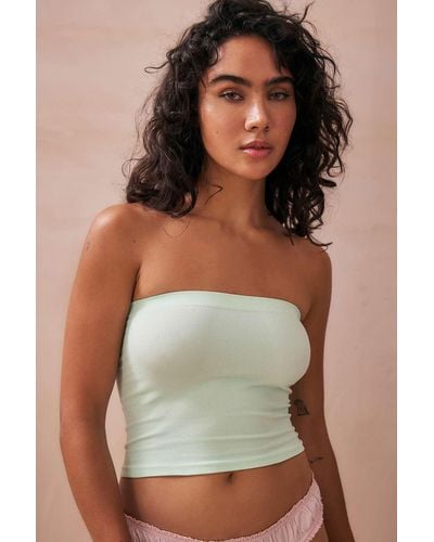 Out From Under Seamless Longline Boob Tube - Green