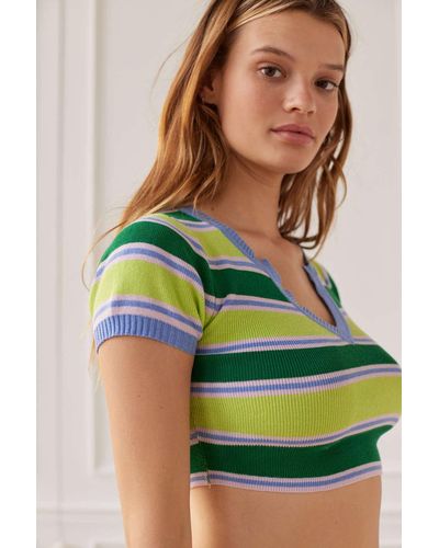 Out From Under Nila Ribbed Cropped Top - Multicolor