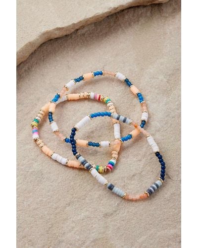 Silence + Noise Silence + Noise Summer Beaded Bracelets 3-pack At Urban Outfitters - Natural
