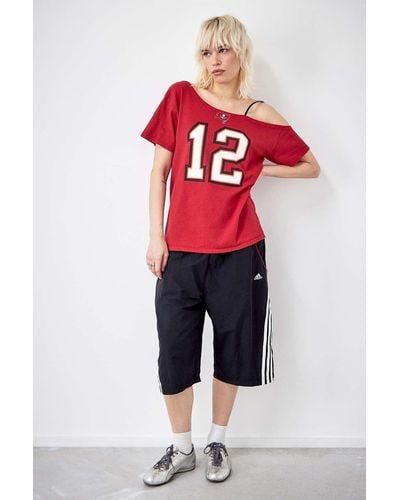 Urban Renewal Remade From Vintage Red Oversized Sports Jersey