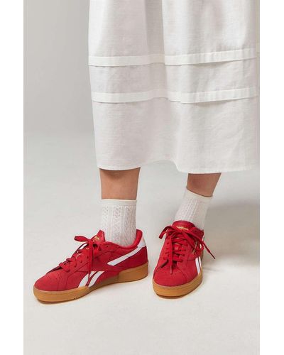 Reebok Club C Red Grounds Trainers - White