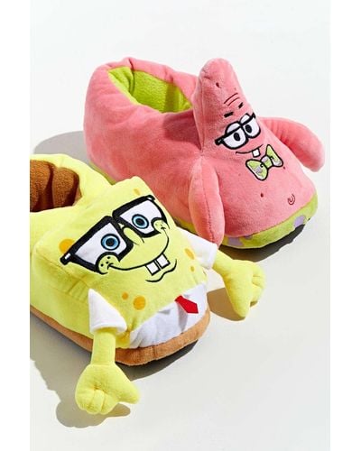 Urban Outfitters Spongebob And Patrick Plush Slipper - Multicolour