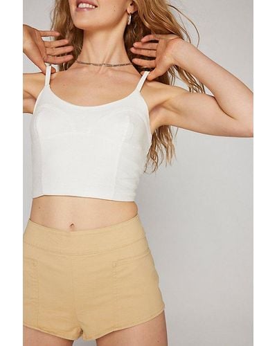 Urban Outfitters Uo Aria Cutout Tank Top - White