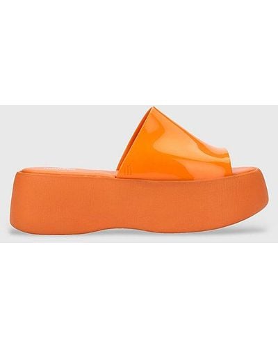 Melissa Becky Jelly Platform Slide - Orange