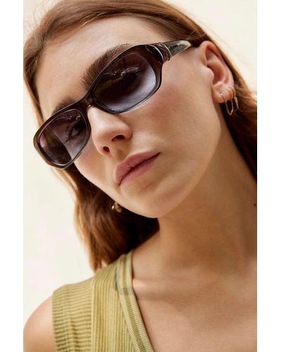 Urban Renewal Vintage Slang Sunglasses In Blue,at Urban Outfitters - Brown