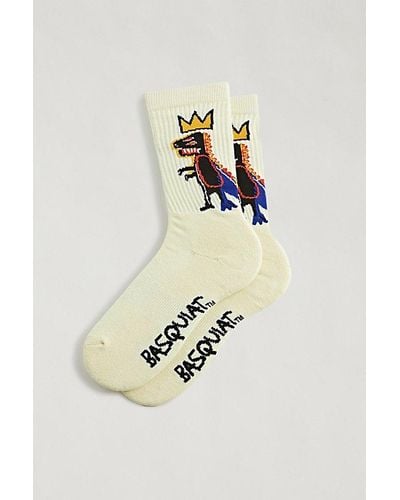 Urban Outfitters Basquiat Dino Crew Sock - White