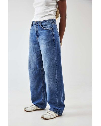 BDG Boyfriend-jeans logan" im used-look mit riemen und vintage-waschung - Blau
