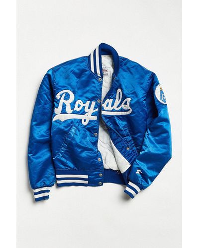 Urban Outfitters Vintage Starter Kansas City Royals Varsity Jacket - Blue