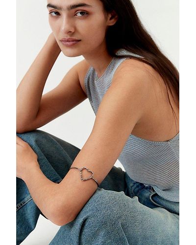 Urban Outfitters Delicate Heart Arm Cuff - Blue