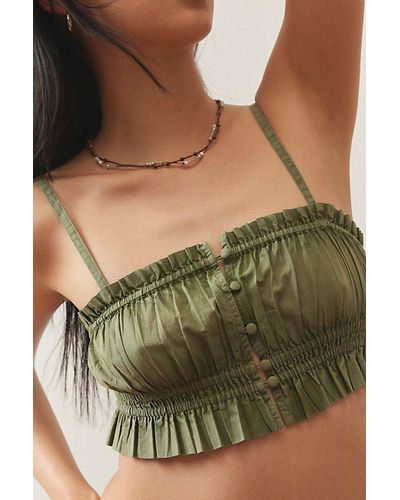 Out From Under Jasmine Cropped Cami - Green