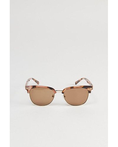 Urban Outfitters Hudson Square Half-Frame Sunglasses - Natural