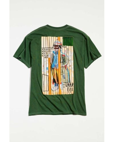 Urban Outfitters Basquiat Anthony Clarke 1985 Tee In Olive,at - Green