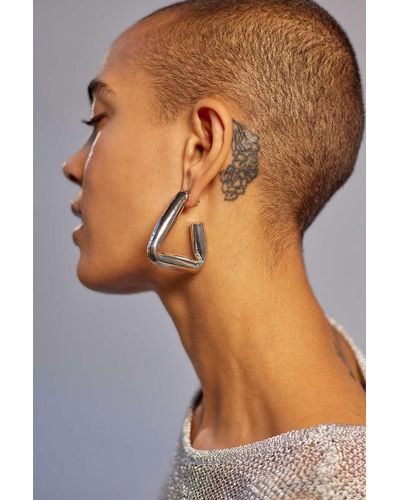 Urban Outfitters Oversized Triangle Hoop Earring - Metallic
