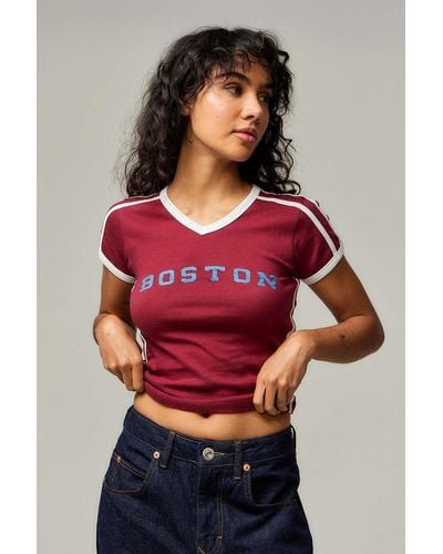 Urban Outfitters Uo Mia Boston Baby T-shirt Xs At - Red