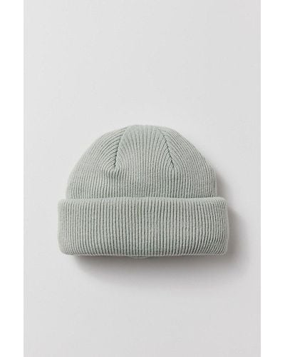 Urban Outfitters Uo Short Roll Knit Beanie - Gray