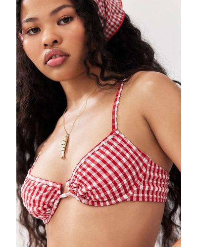 Out From Under Gingham Underwired Bikini Top