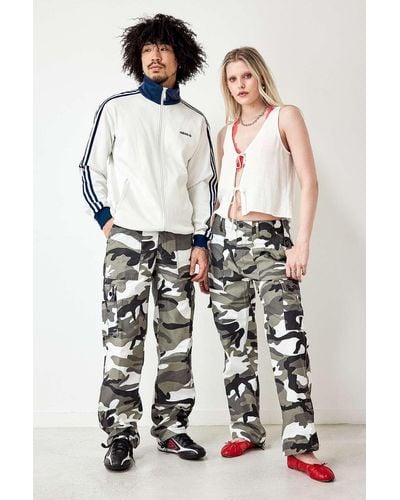 Urban Renewal Salvaged Deadstock Camouflage Cargo Trousers - White
