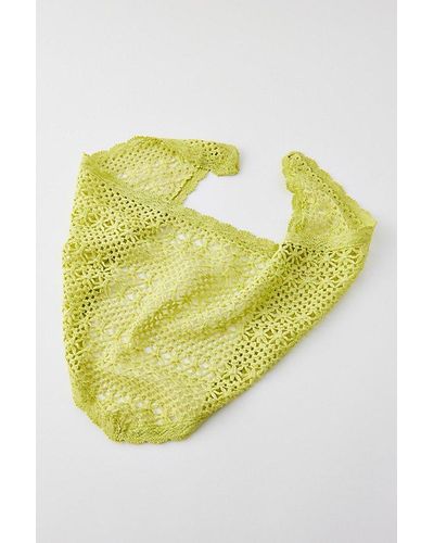 Urban Outfitters Xl Crochet Headscarf - Yellow
