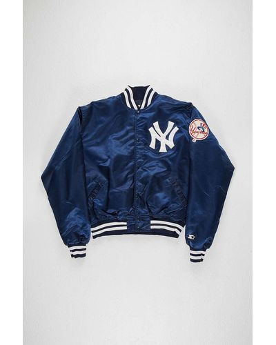 Urban Renewal One-of-a-kind Navy Ny Yankees Bomber Jacket in Blue