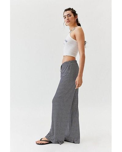 Urban Renewal Remnants Striped Knit Pull-On Pant - White