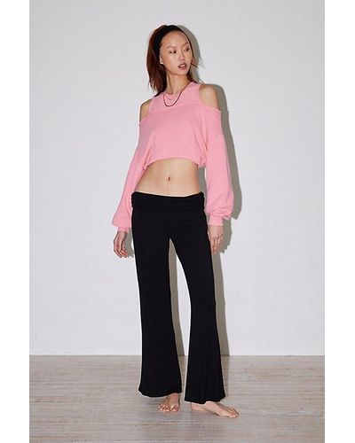 Out From Under Raven Cold-Shoulder Cropped Sweatshirt - Pink
