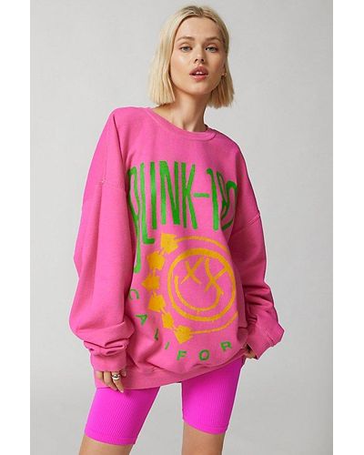 Urban Outfitters Blink 182 Punk Rock Oversized Sweatshirt - Pink