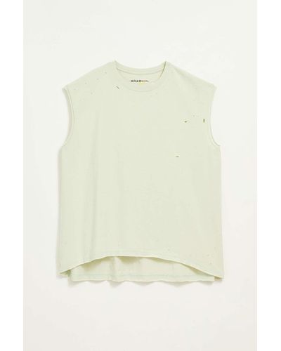 Koto Destructed Oversized Muscle Tee - Multicolor