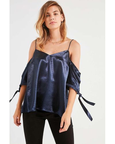 Urban Outfitters Silence + Noise Charlotte Ruched Off-The-Shoulder Top