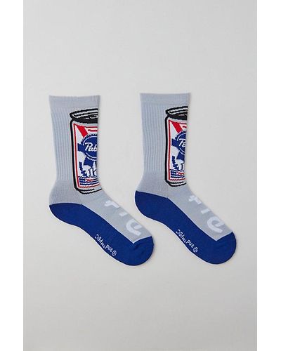 Urban Outfitters Pabst Ribbon Cans Crew Sock - Blue