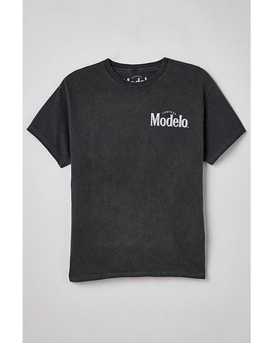 Urban Outfitters Modelo Cerveza Pigment Dye Tee - Black