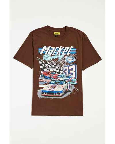 Market Uo Exclusive Group 5 Tee In Brown At Urban Outfitters