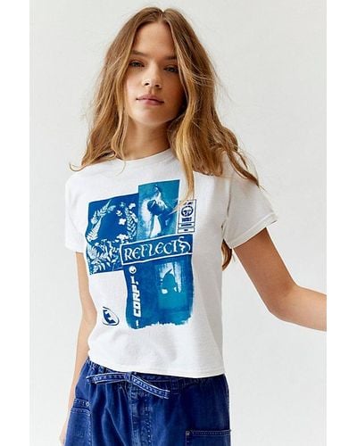 Urban Outfitters Reflections Photoreal Slim Tee - Blue